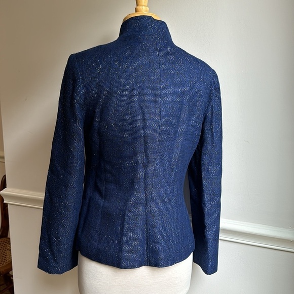 STS Sail to Sable Evening Jacket New with tags Blue & Metallic Thread Medium - Picture 5 of 9